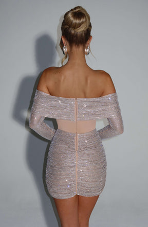 Hydra Mini Dress - Nude Ryvelle