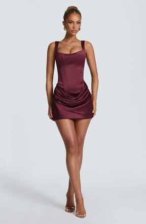 Imogen Mini Dress - Cherry Lacquer Ryvelle