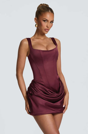 Imogen Mini Dress - Cherry Lacquer Ryvelle