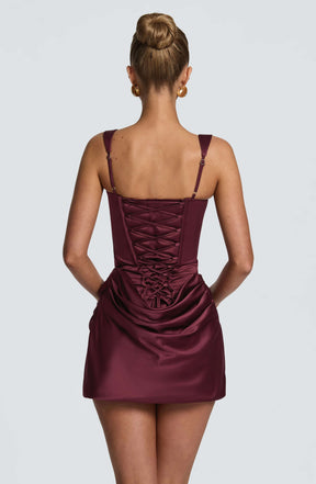 Imogen Mini Dress - Cherry Lacquer Ryvelle