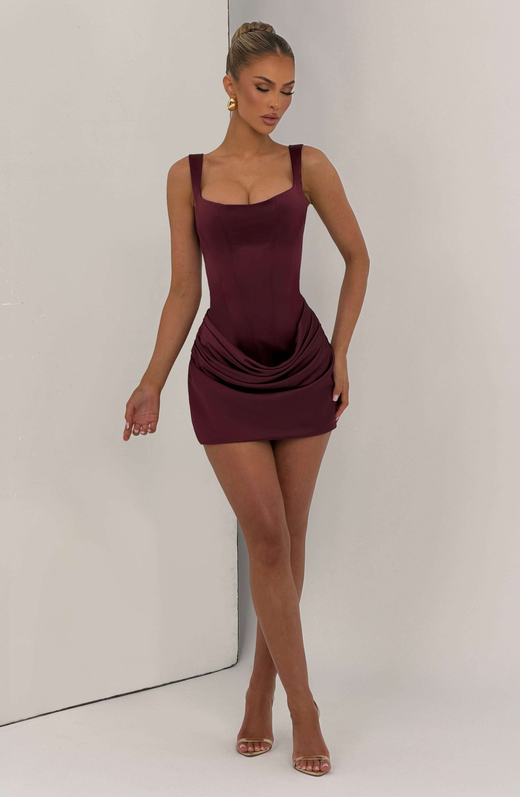 Imogen Mini Dress - Cherry Lacquer Ryvelle