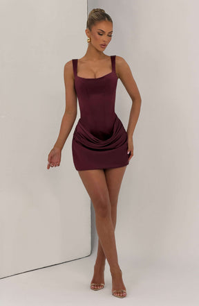 Imogen Mini Dress - Cherry Lacquer Ryvelle