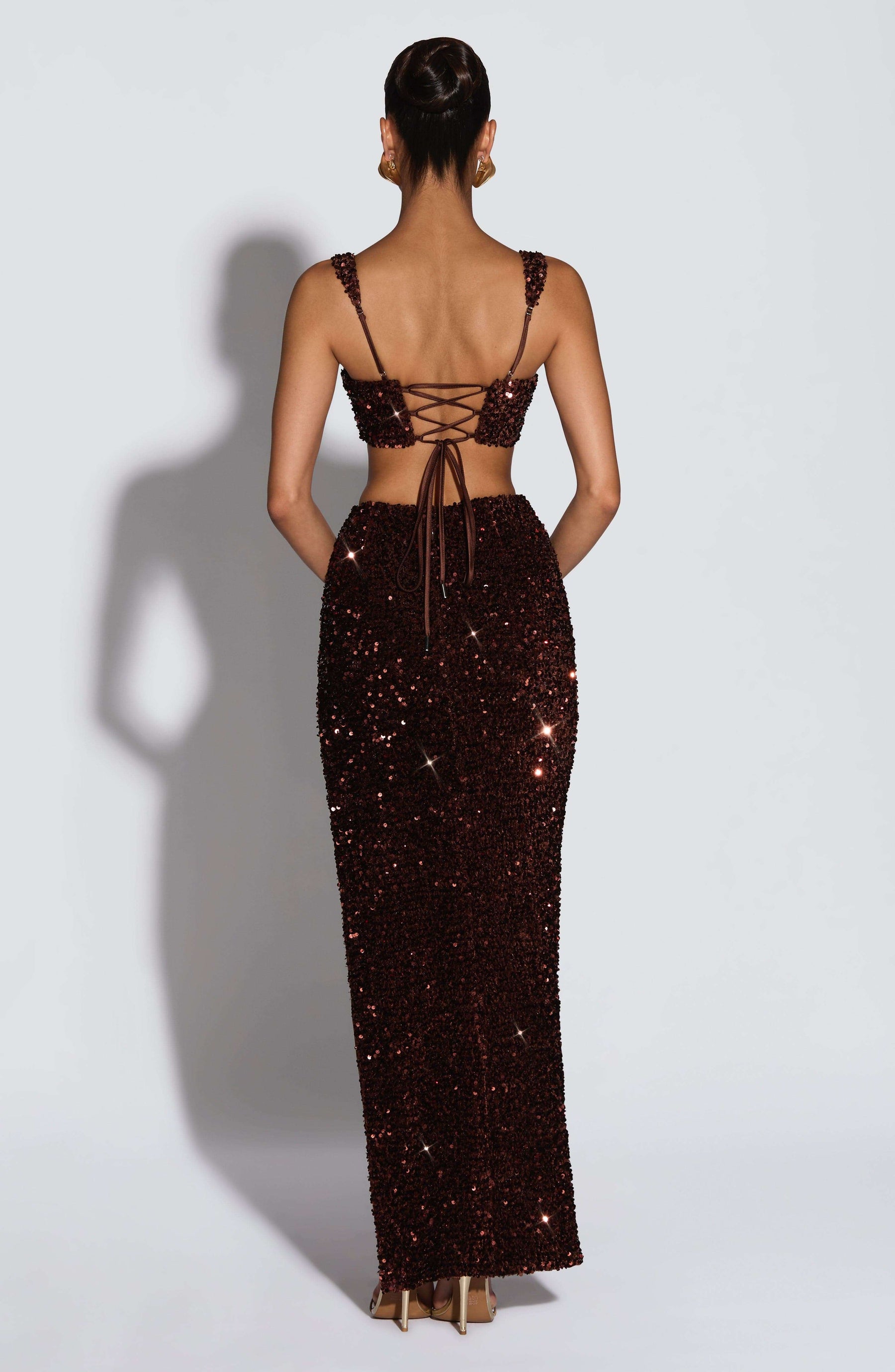 Inaya Maxi Skirt - Plum Brown Ryvelle