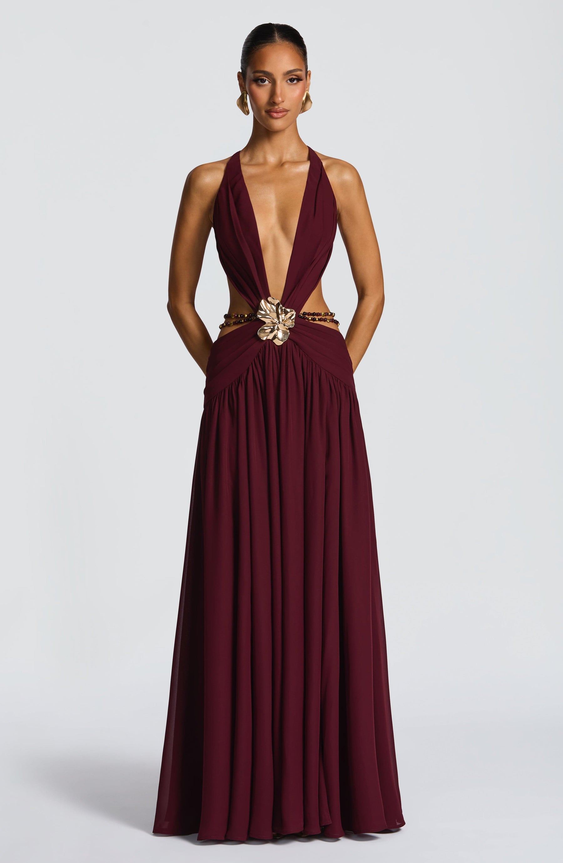 Indianna Maxi Dress - Cherry Lacquer Ryvelle