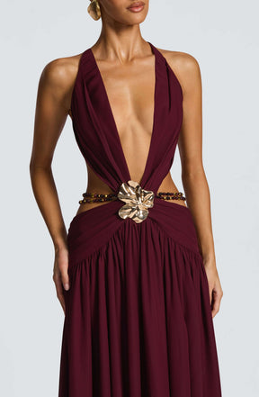 Indianna Maxi Dress - Cherry Lacquer Ryvelle