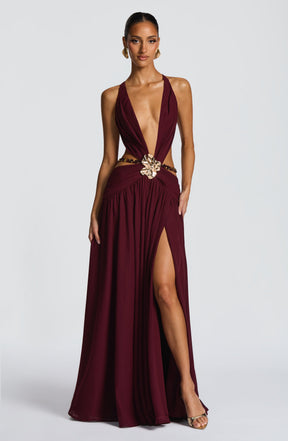 Indianna Maxikleid - Cherry Lacquer