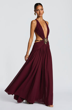 Indianna Maxi Dress - Cherry Lacquer Ryvelle