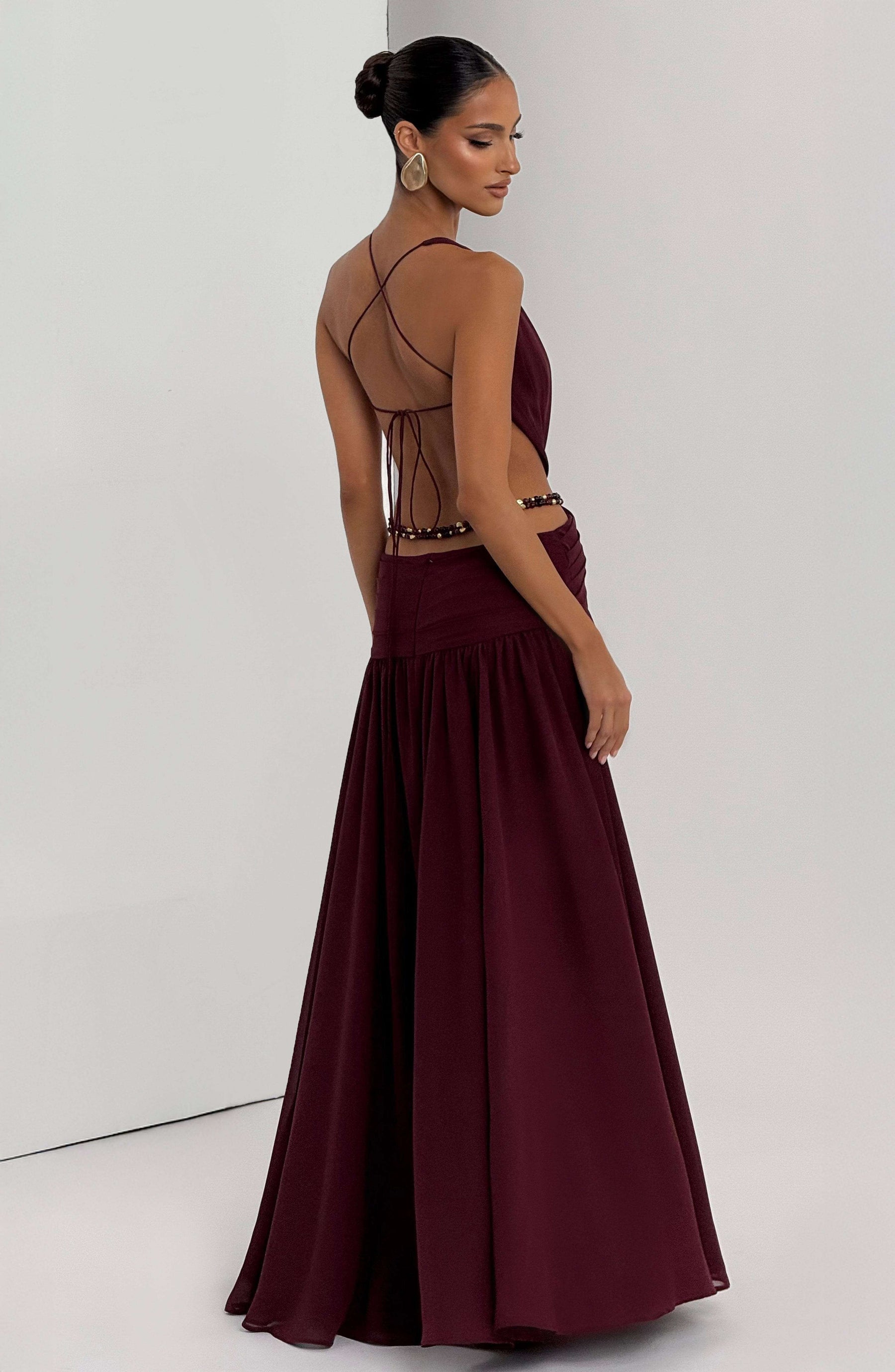 Indianna Maxi Dress - Cherry Lacquer Ryvelle