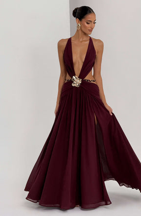 Indianna Maxi Dress - Cherry Lacquer Ryvelle