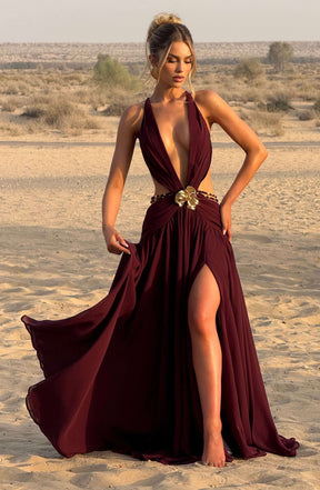 Indianna Maxi Dress - Cherry Lacquer Ryvelle