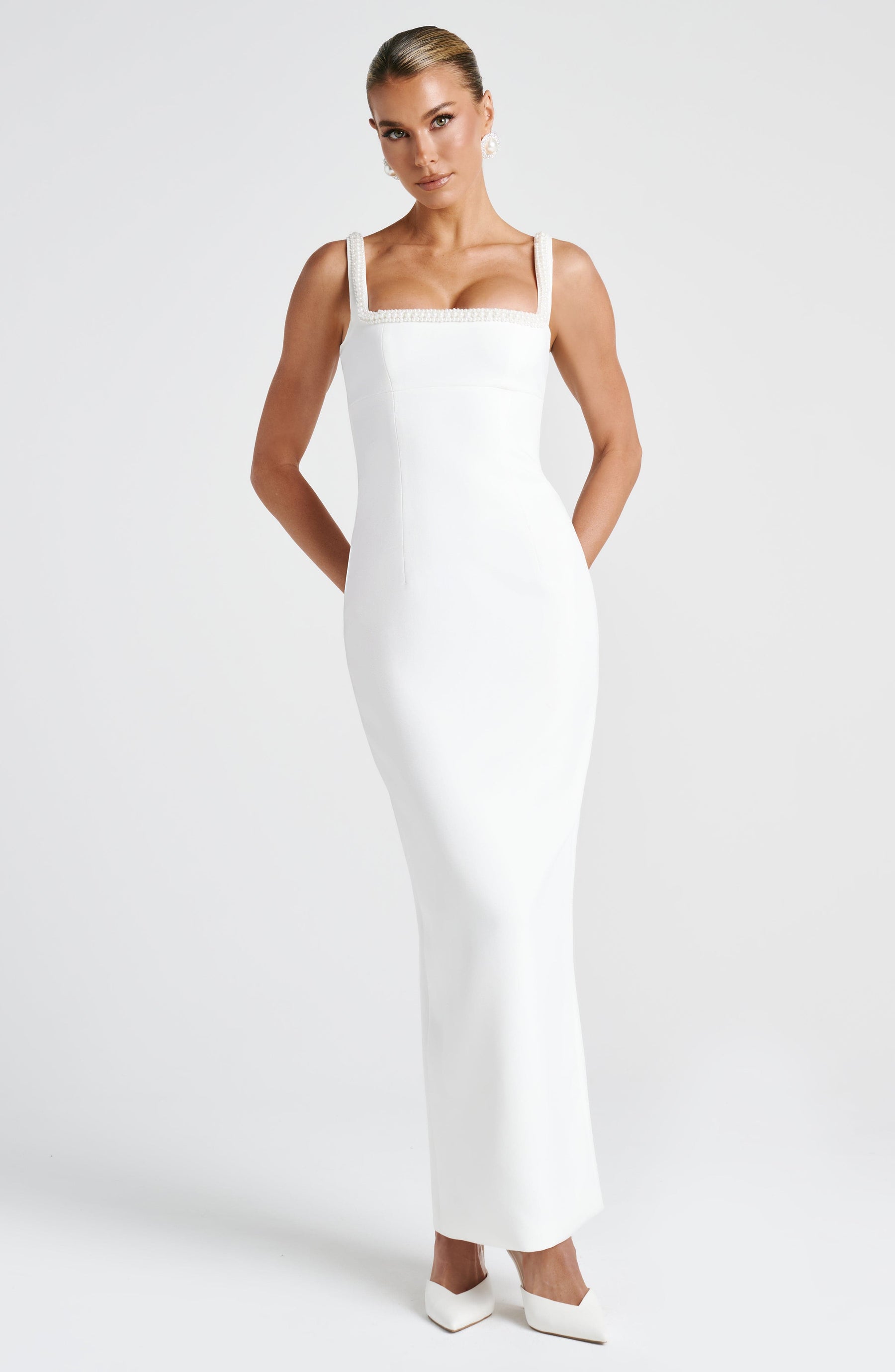 Ines Midaxi Dress - Ivory Ryvelle