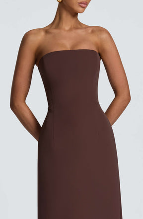Irmina Maxi Dress - Plum Brown Ryvelle