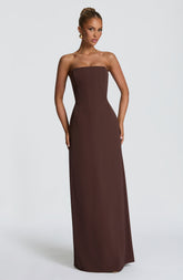 Irmina Maxi Dress - Plum Brown Ryvelle