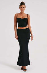 Izi Maxi Skirt - Black Ryvelle