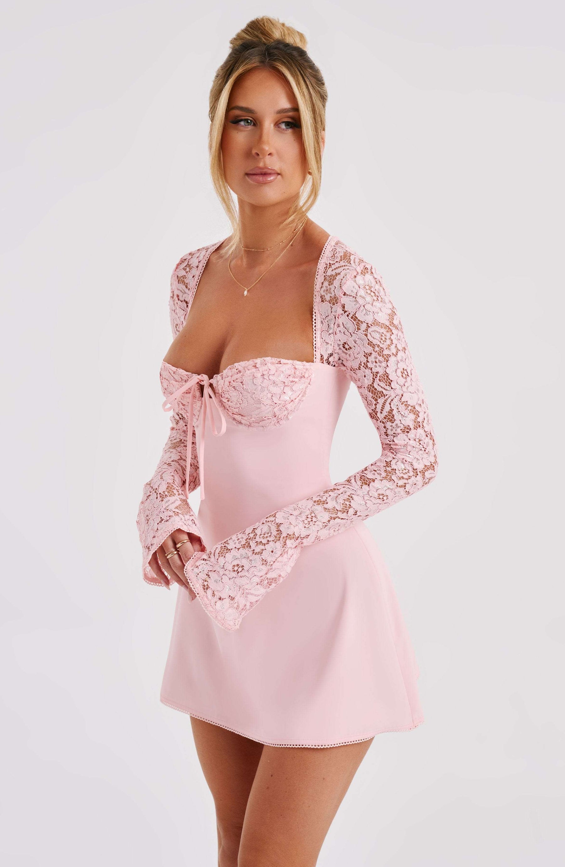 Jacinta Mini Dress - Blush Ryvelle