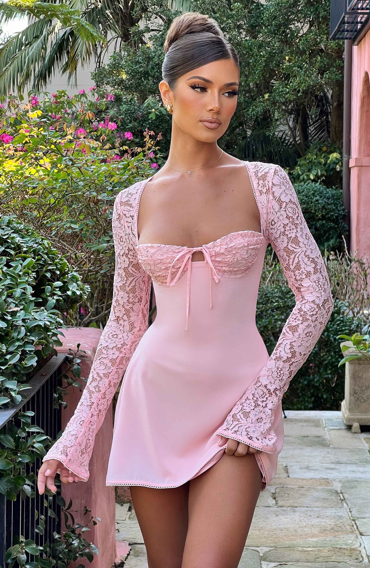 Jacinta Mini Dress - Blush Ryvelle