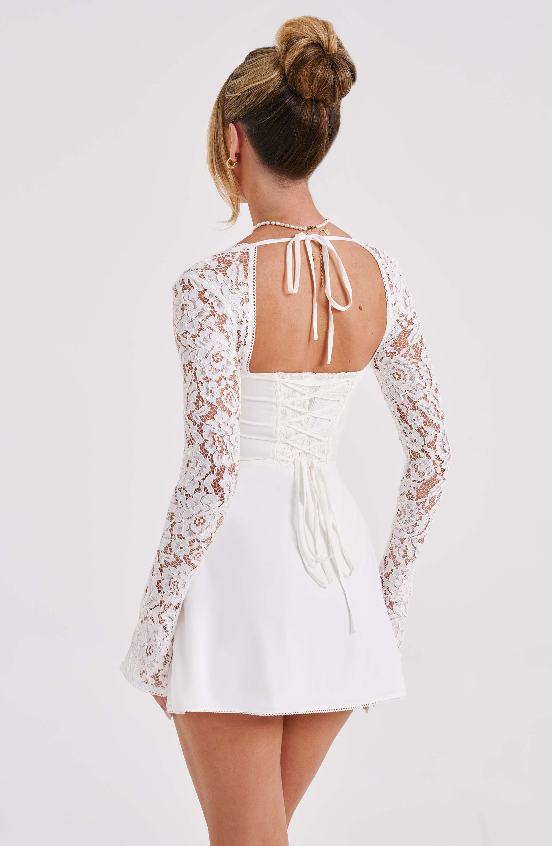 Jacinta Mini Dress - Ivory Ryvelle
