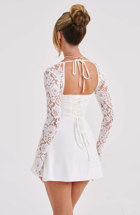 Jacinta Mini Dress - Ivory Ryvelle