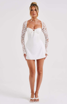 Jacinta Mini Dress - Ivory Ryvelle