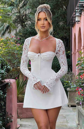 Jacinta Mini Dress - Ivory Ryvelle