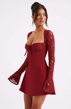 Jacinta Mini Dress - Red Ryvelle