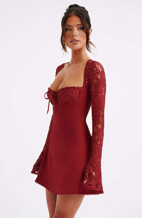 Jacinta Mini Dress - Red Ryvelle