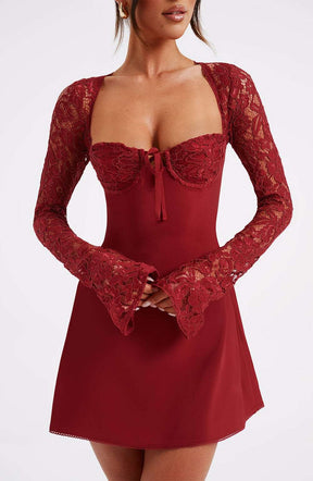 Jacinta Mini Dress - Red Ryvelle