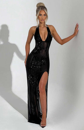Jacqueline Maxi Dress - Black Ryvelle