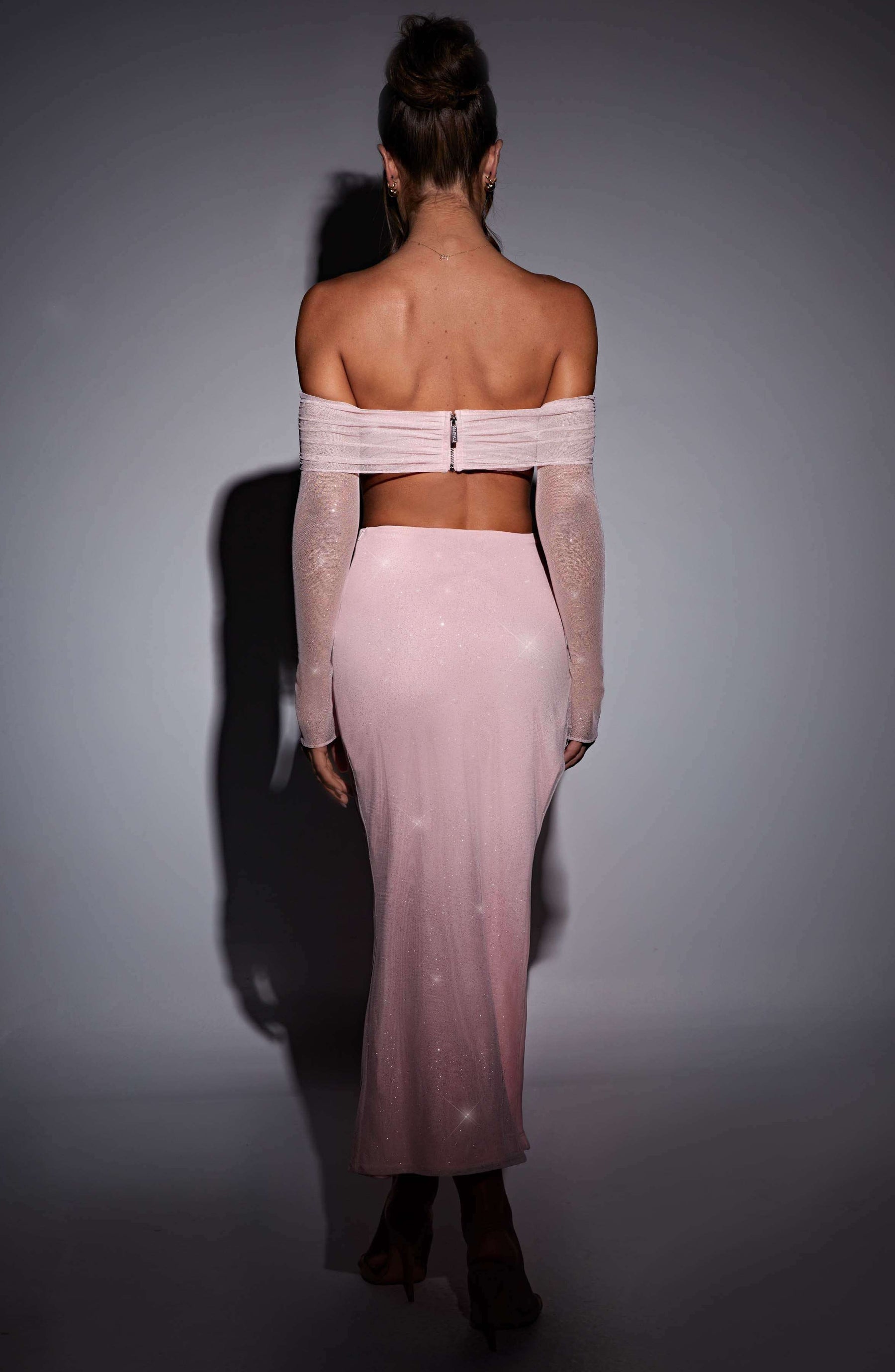 Jana Maxi Skirt - Pink Sparkle Ryvelle