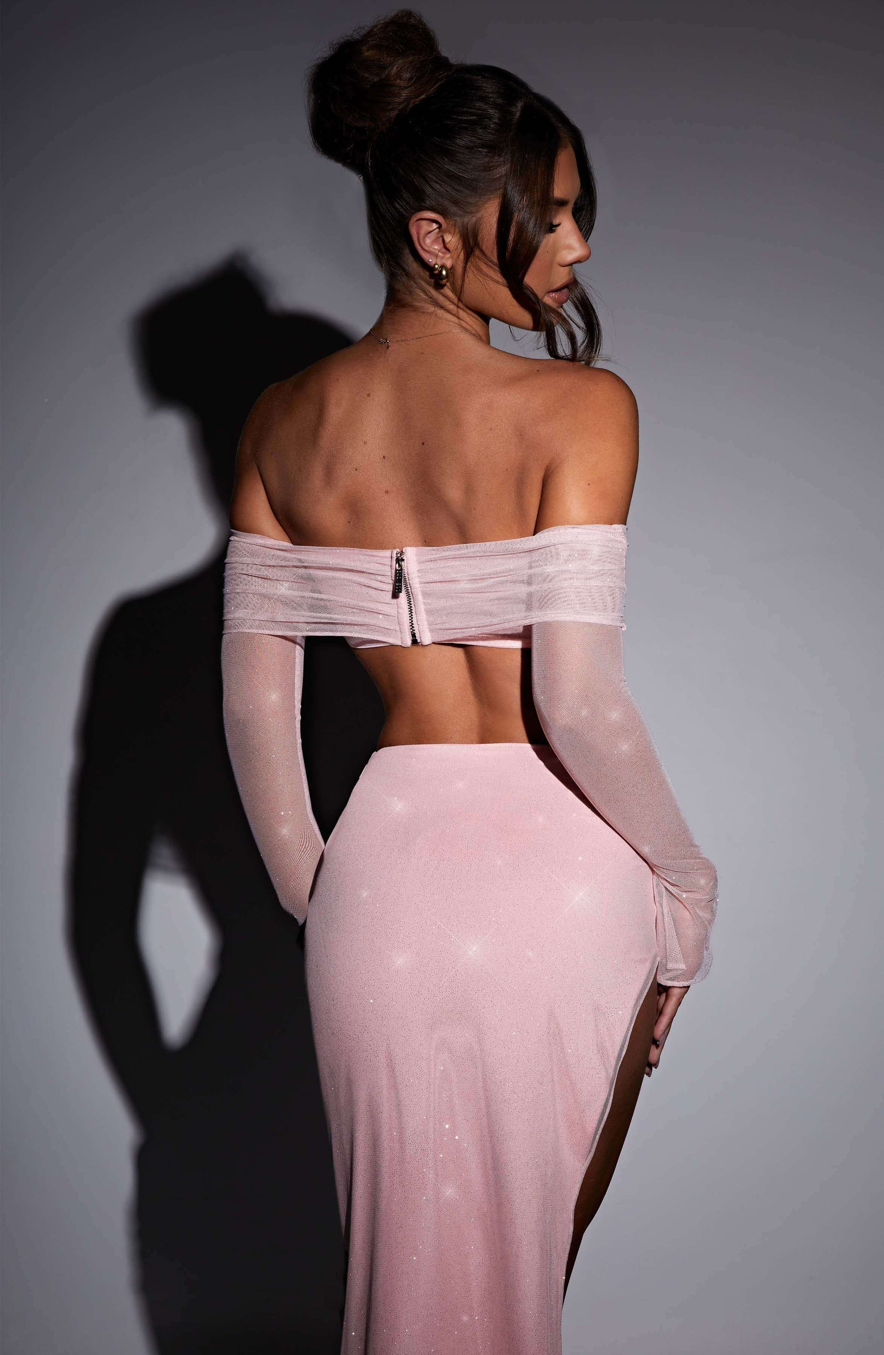 Jana Maxi Skirt - Pink Sparkle Ryvelle
