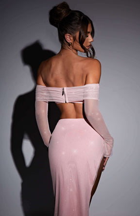 Jana Maxi Skirt - Pink Sparkle Ryvelle