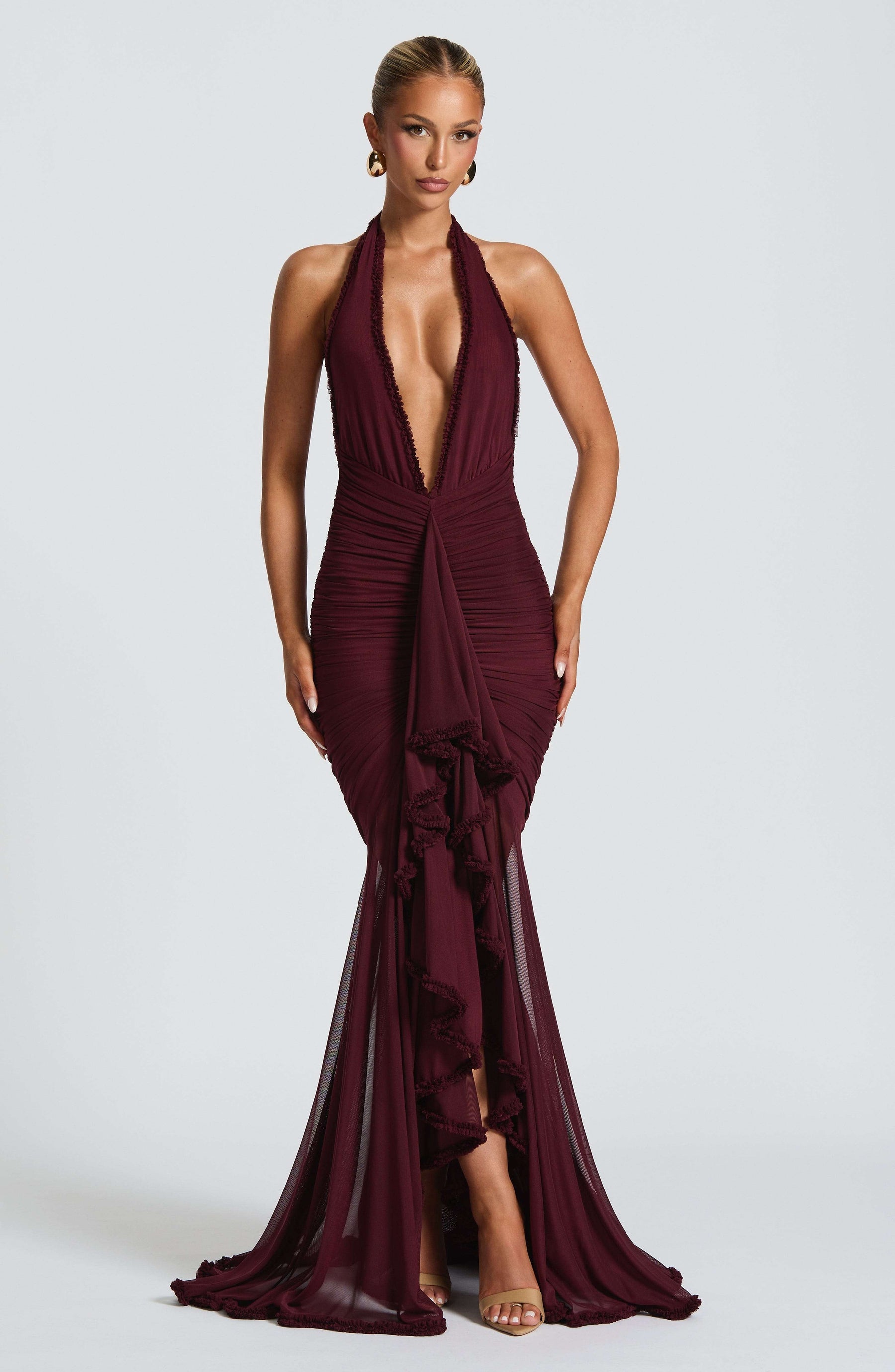 Janessa Maxi Dress - Cherry Lacquer Ryvelle
