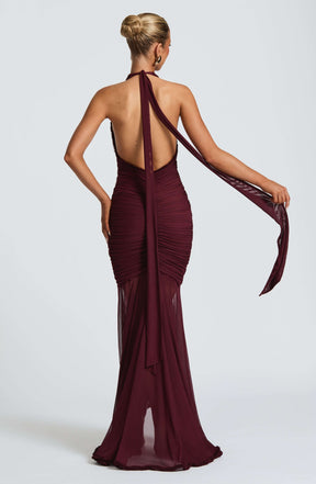 Janessa Maxi Dress - Cherry Lacquer Ryvelle