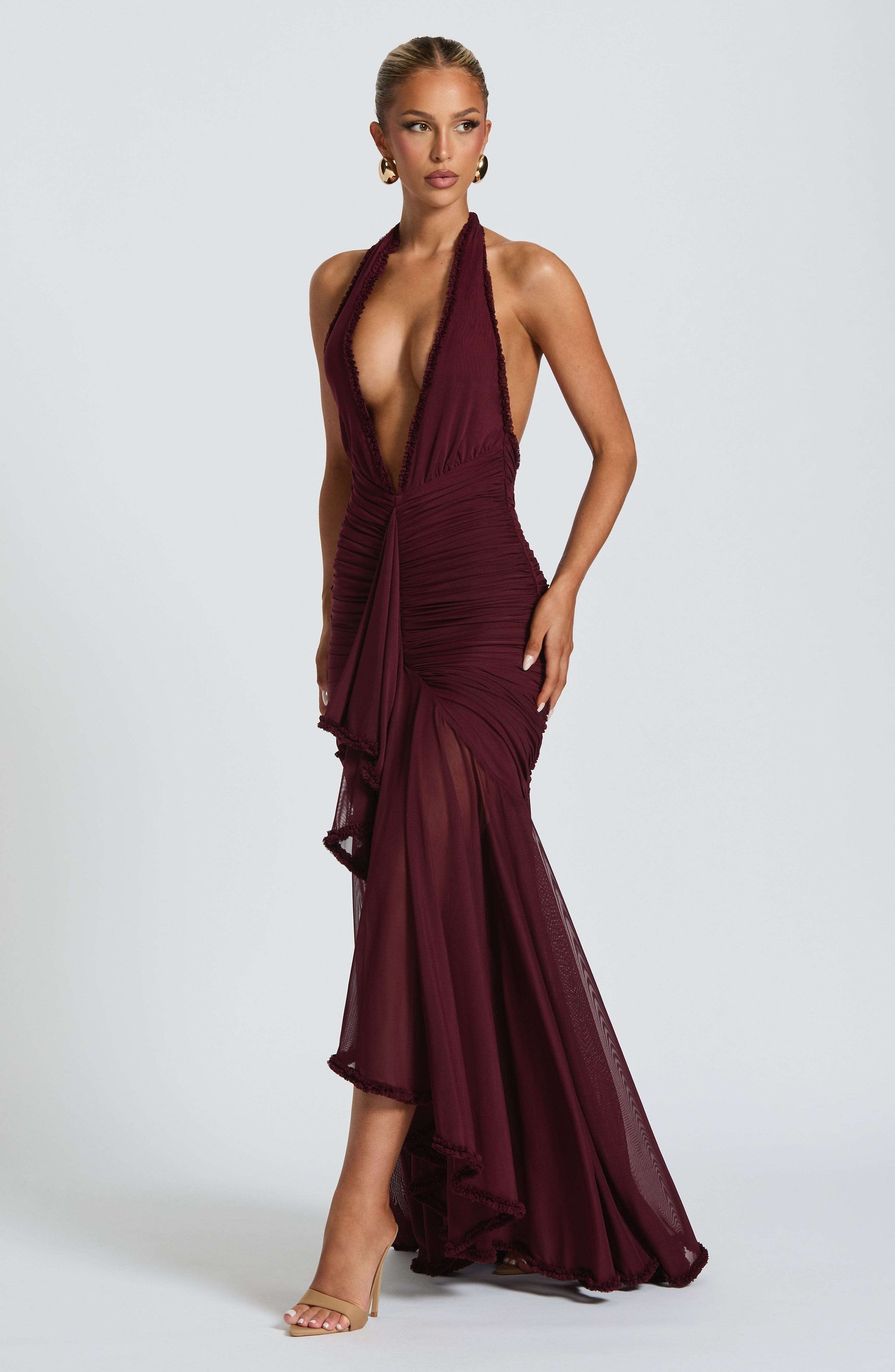 Janessa Maxi Dress - Cherry Lacquer Ryvelle