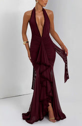 Janessa Maxi Dress - Cherry Lacquer Ryvelle