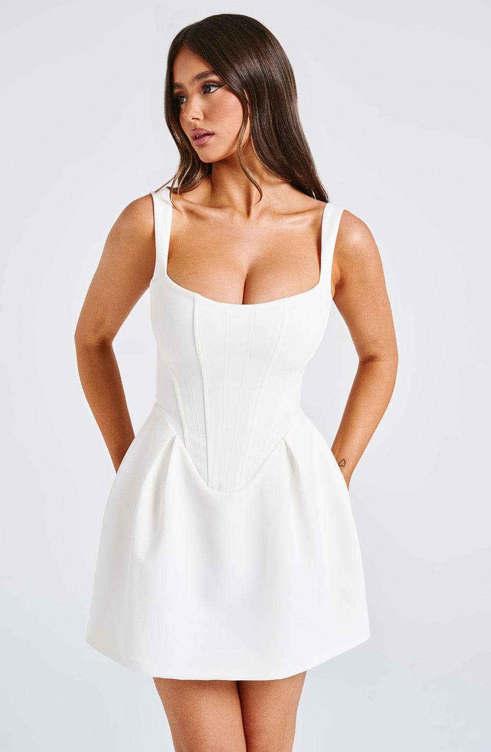 Janiyah Mini Dress - Ivory Ryvelle