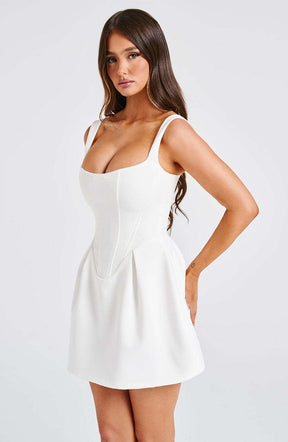 Janiyah Mini Dress - Ivory Ryvelle