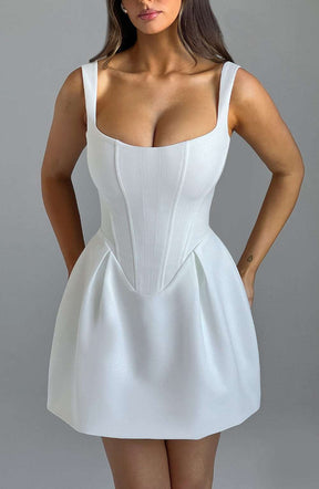 Janiyah Mini Dress - Ivory Ryvelle
