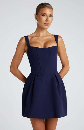 Janiyah Mini Dress - Navy Ryvelle