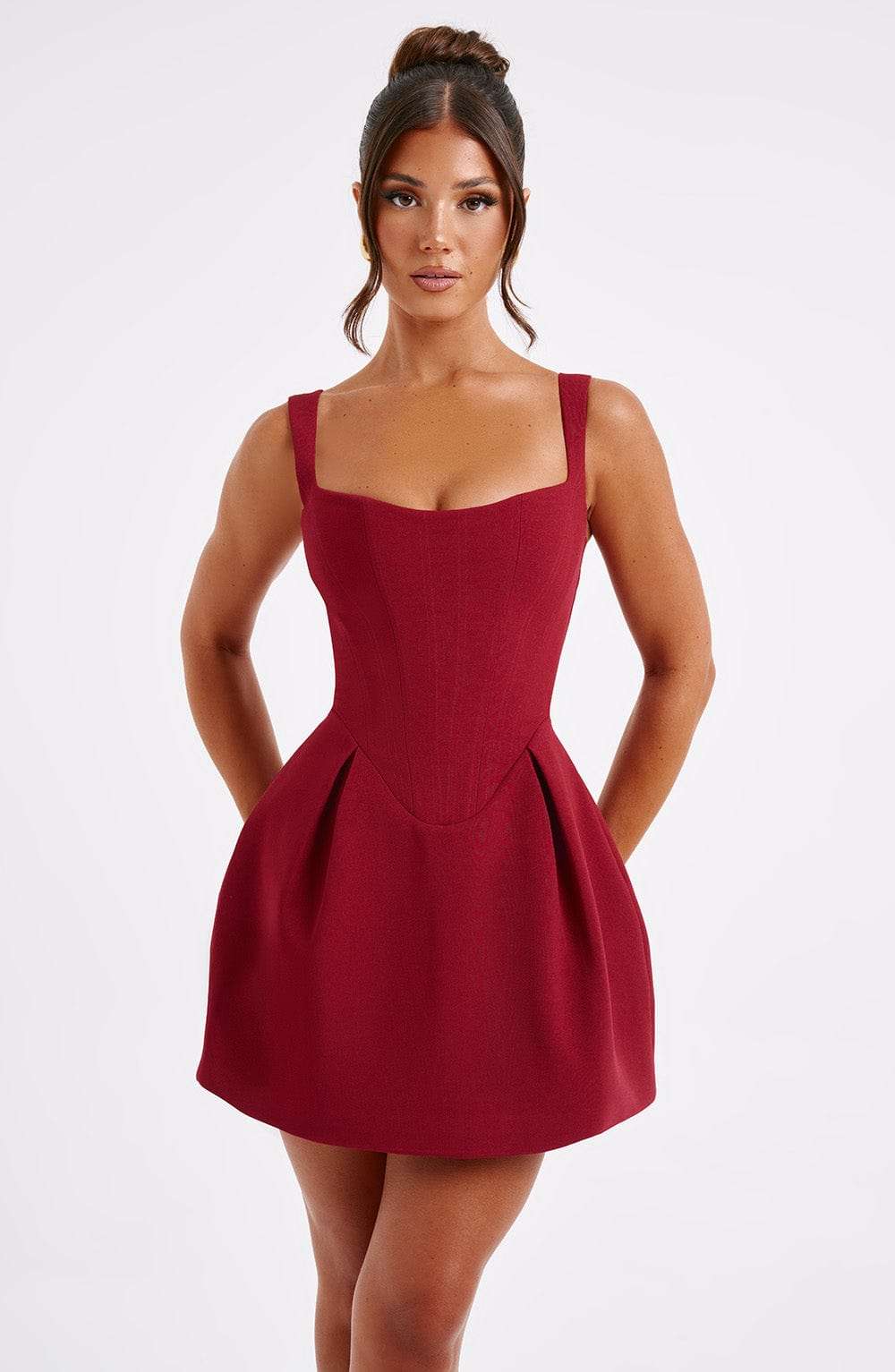 Janiyah Mini Dress - Wine Ryvelle
