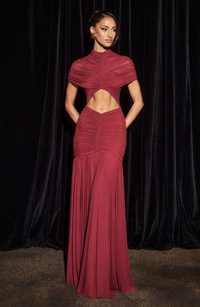 Jaya Maxi Dress - Burgundy Ryvelle