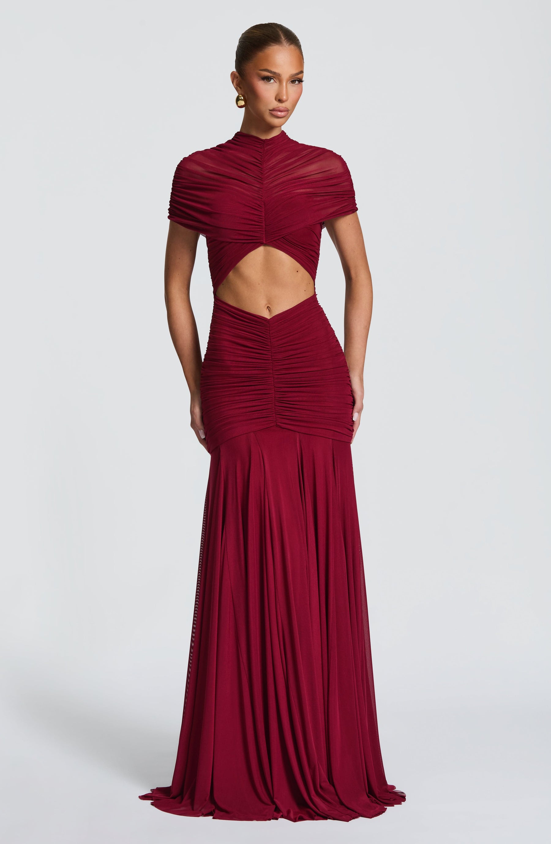Jaya Maxi Dress - Burgundy Ryvelle