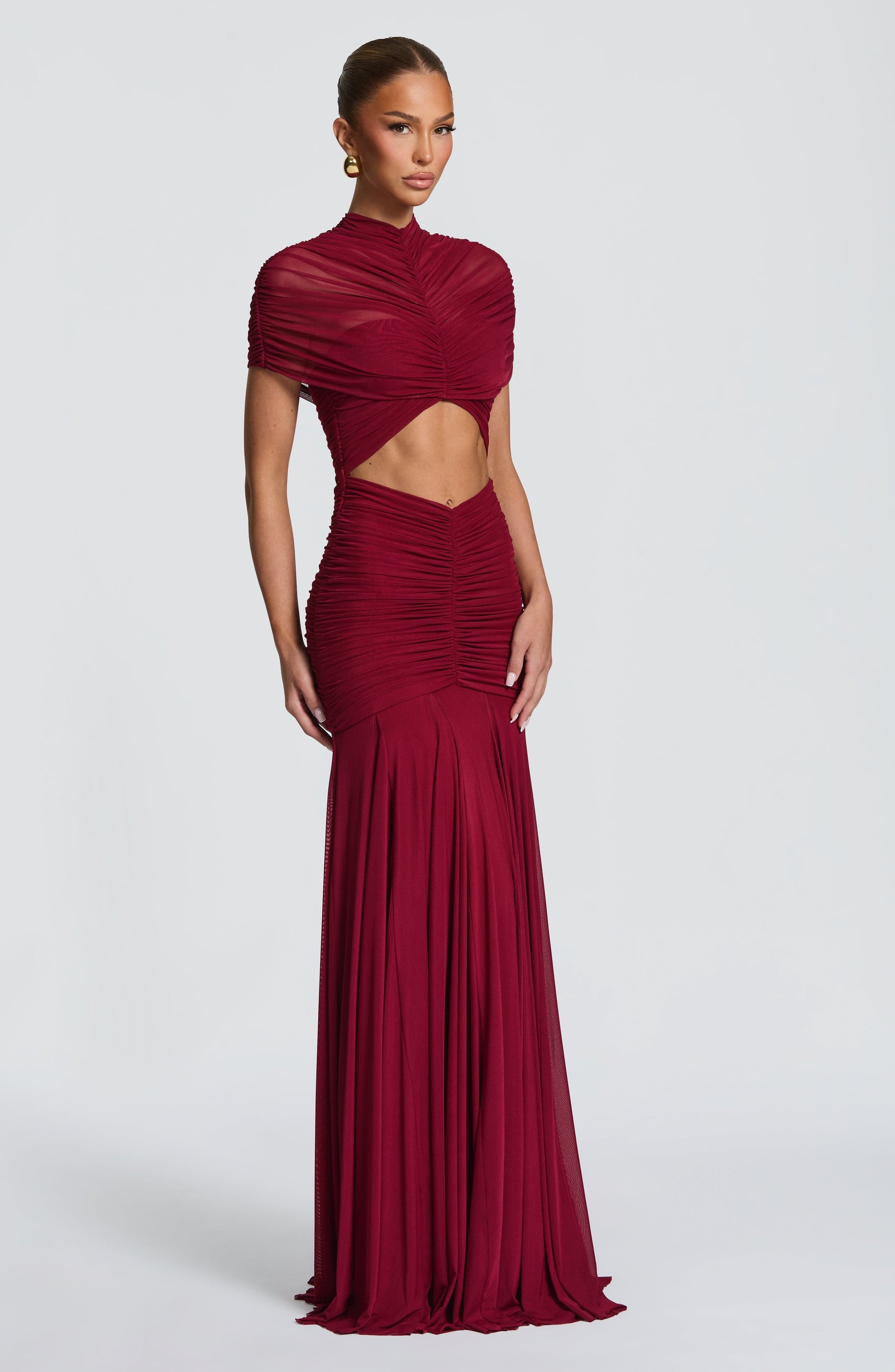 Jaya Maxi Dress - Burgundy Ryvelle