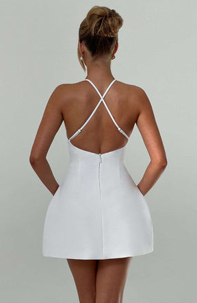 Jayne Mini Dress - Ivory Ryvelle