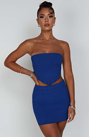 Jaz Mini Skirt - Blue Ryvelle