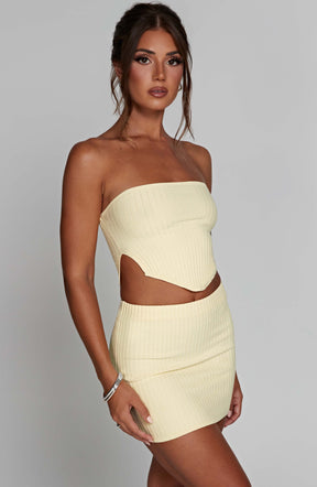 Jaz Mini Skirt - Lemon Ryvelle