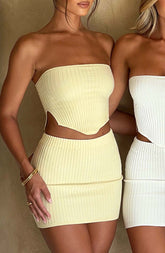 Jaz Mini Skirt - Lemon Ryvelle