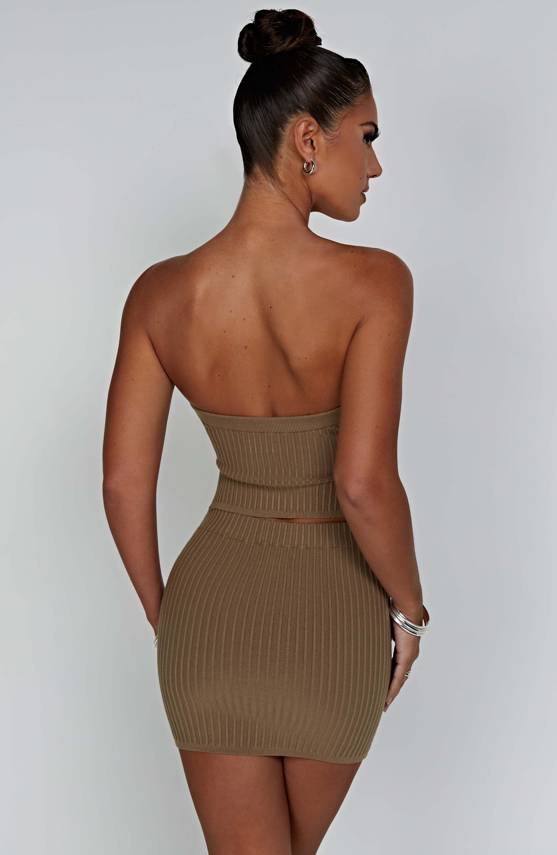 Jaz Mini Skirt - Mocha Ryvelle