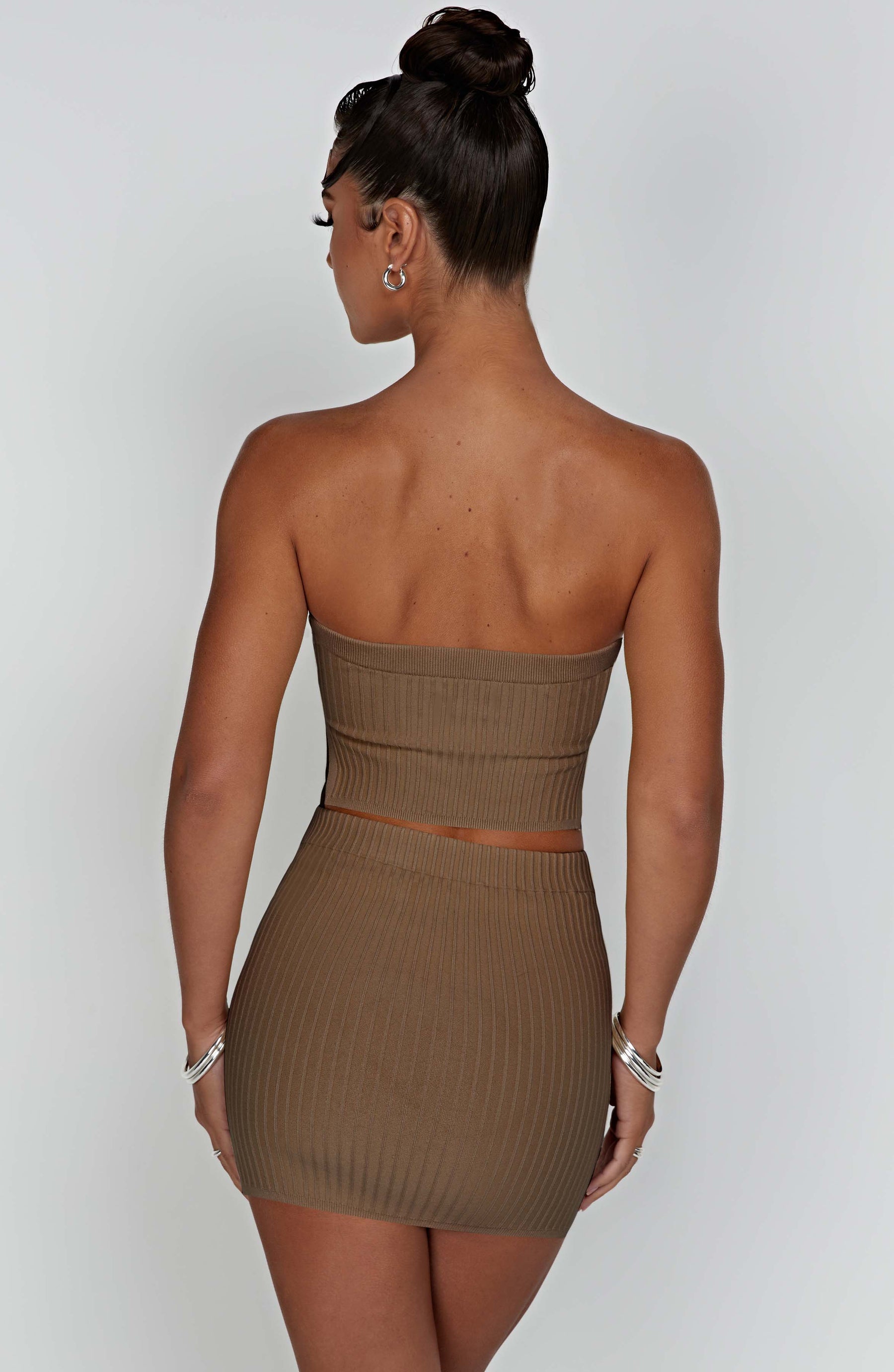 Jaz Mini Skirt - Mocha Ryvelle