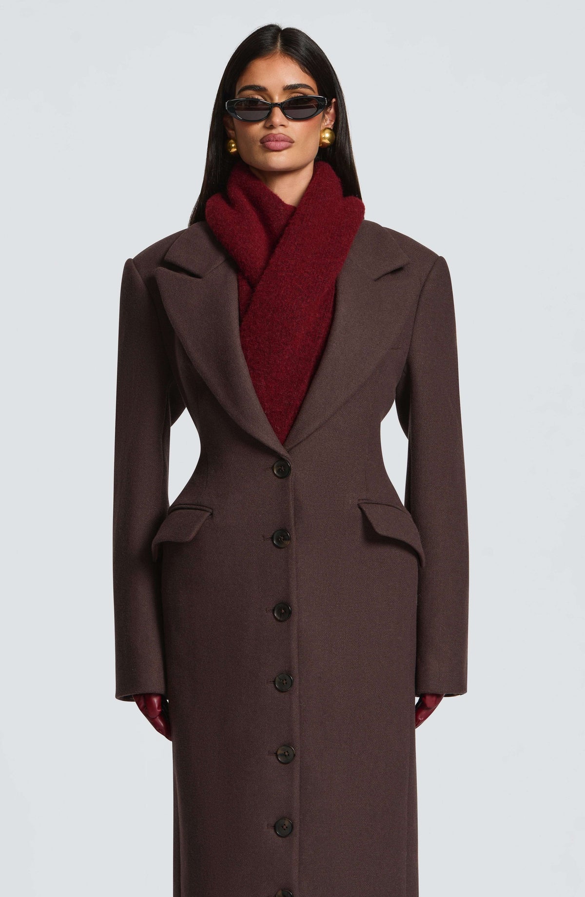 Jeanie Scarf - Burgundy Ryvelle